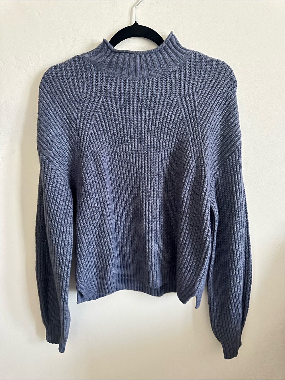 bp Ribbed Mock Neck Sweater - Dark Gray